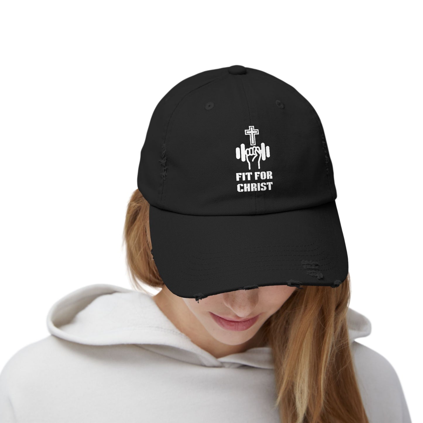 FIT FOR CHRIST Double dumbbells Unisex Distressed Cap