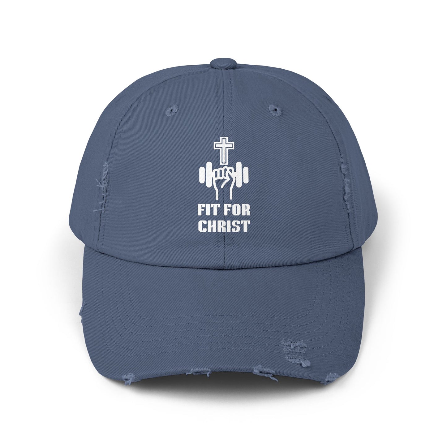 FIT FOR CHRIST Double dumbbells Unisex Distressed Cap