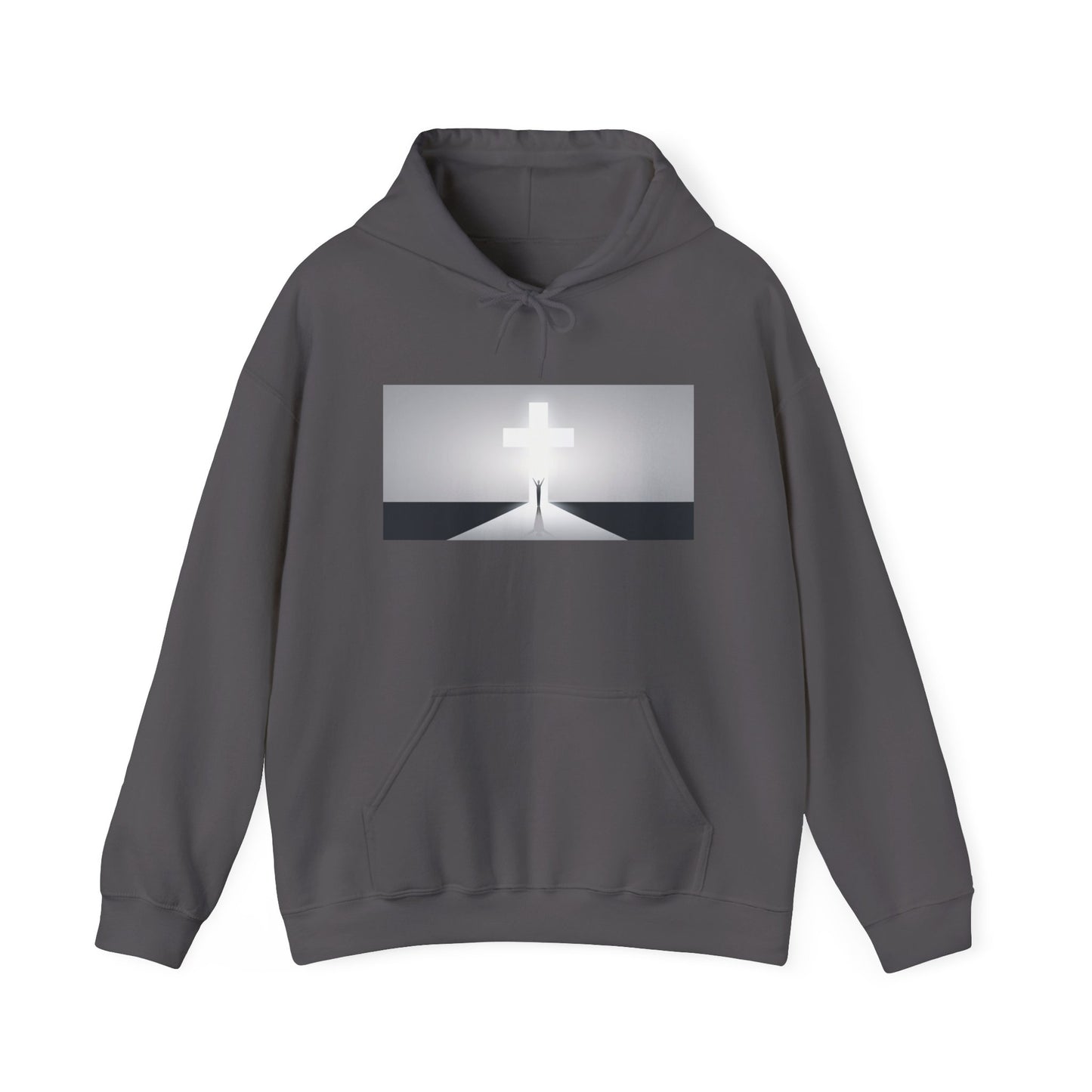 Walk towards the Cross Unisex Heavy Blend™ Hooded Sweatshirt