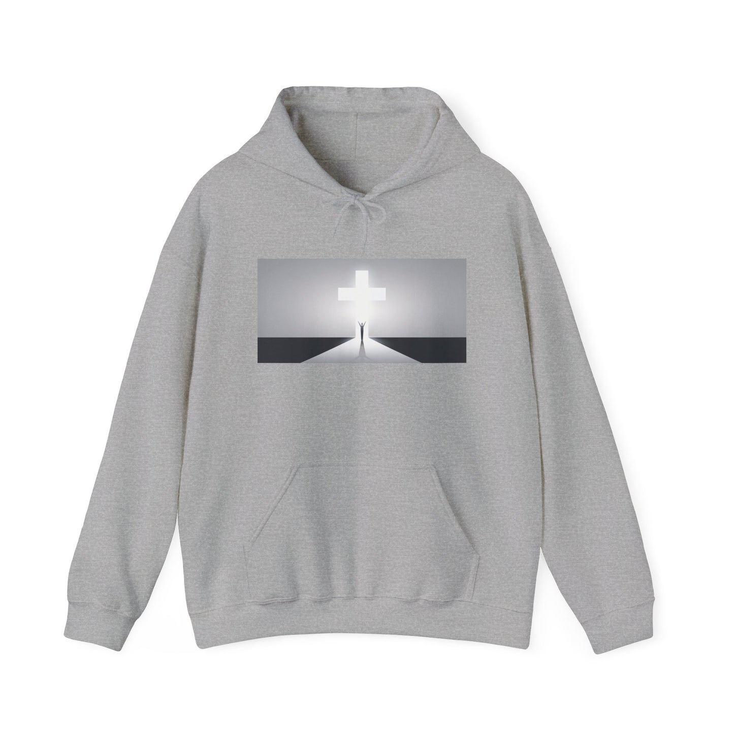 Walk towards the Cross Unisex Heavy Blend™ Hooded Sweatshirt