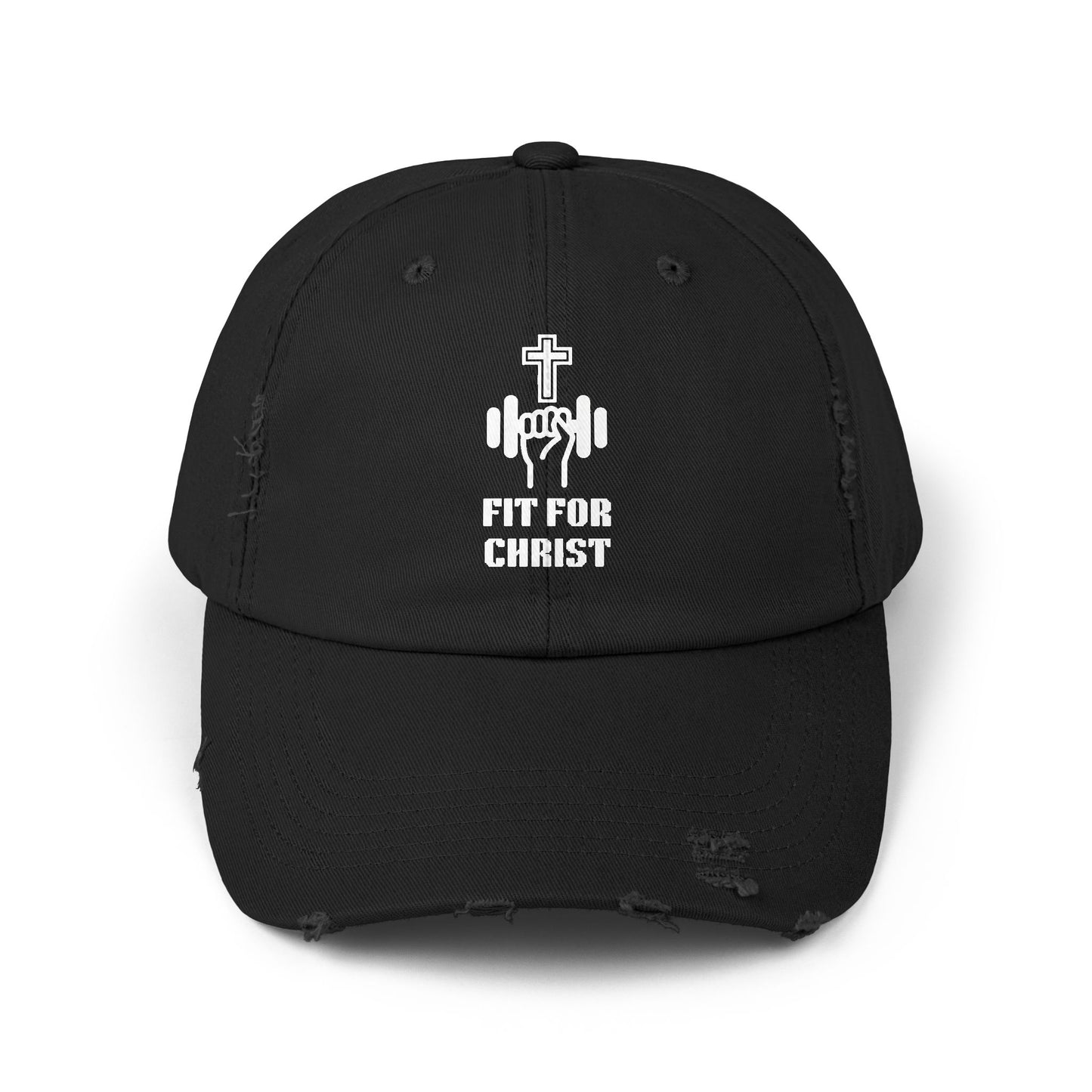 FIT FOR CHRIST Double dumbbells Unisex Distressed Cap