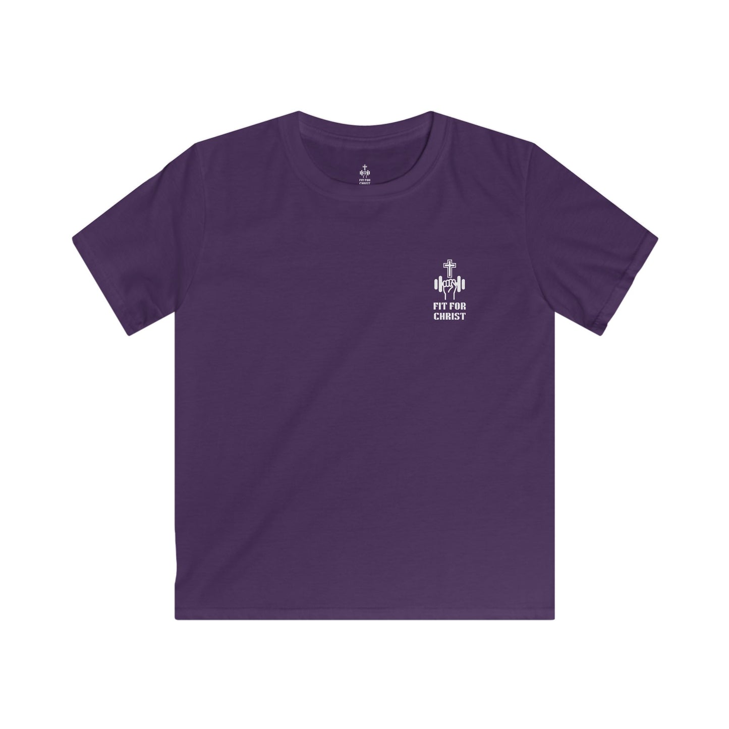 FIT FOR CHRIST Jesus is King Crown Kids Softstyle Tee