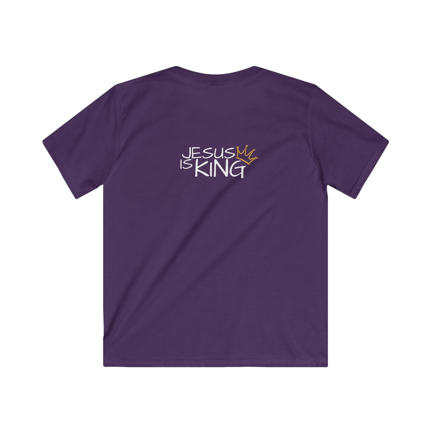 FIT FOR CHRIST Jesus is King Crown Kids Softstyle Tee