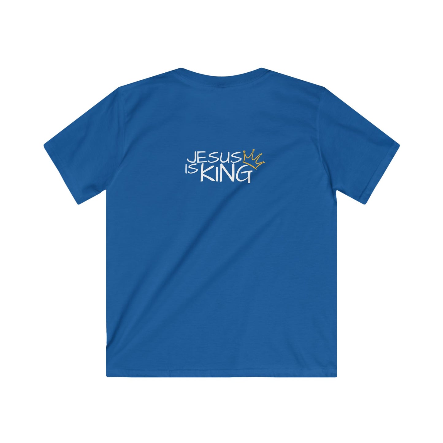 FIT FOR CHRIST Jesus is King Crown Kids Softstyle Tee
