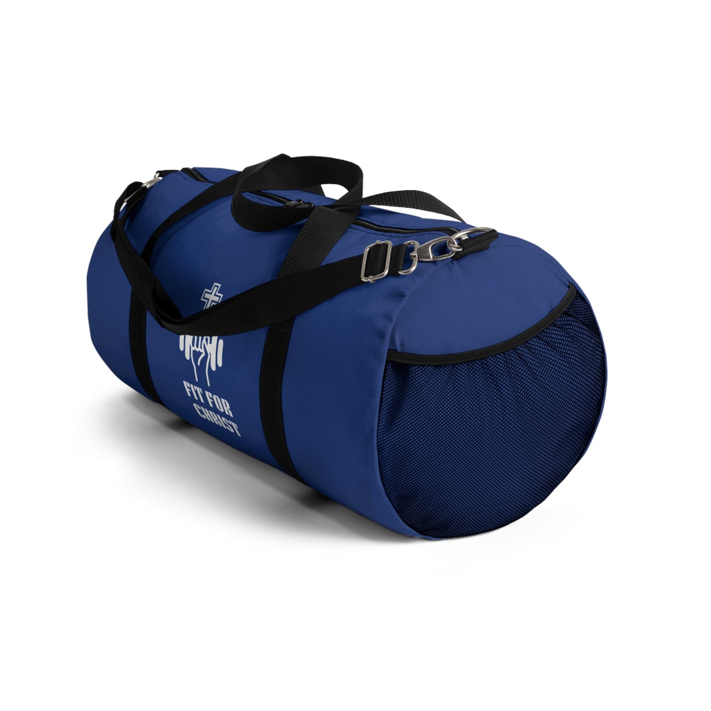 Blue Fit for Christ Fitness Duffel Bag | Gym Bag for Workout, Travel, Sports, Prayer, Faith