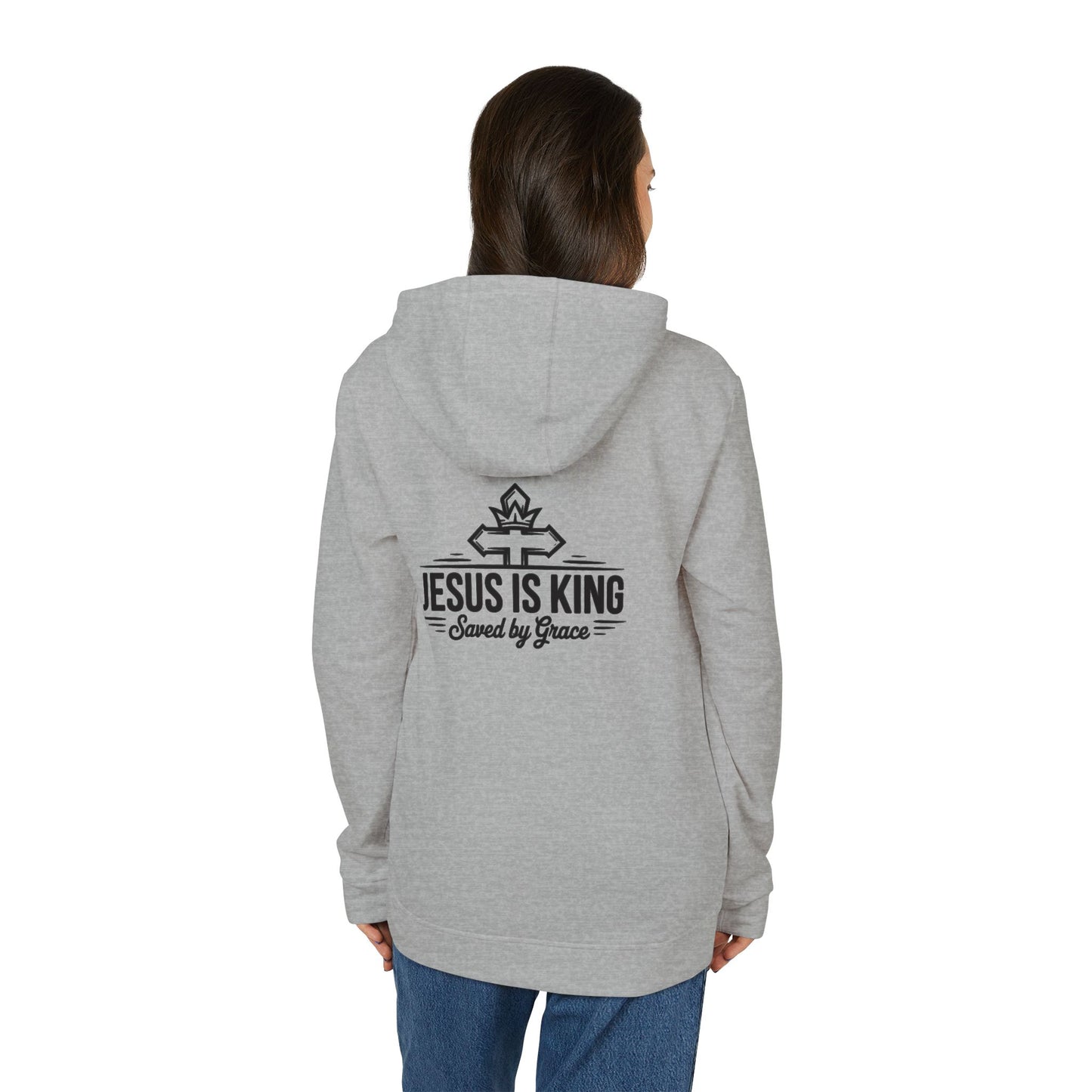 Saved by Grace Unisex Fleece Hoodie - Cozy Streetwear, Faith-Based Apparel, Religious Gifts, Casual Style, Trendy Hoodie