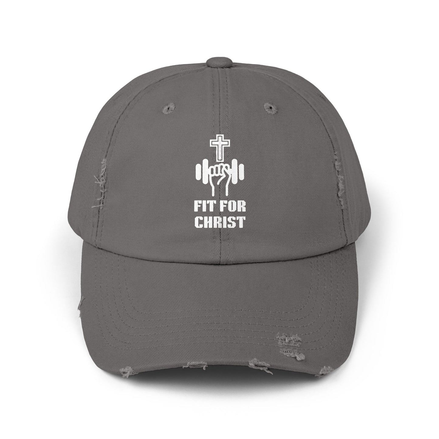 FIT FOR CHRIST Double dumbbells Unisex Distressed Cap