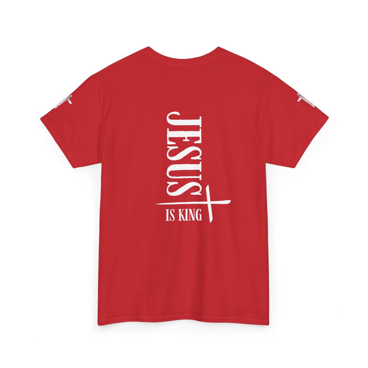 Jesus is King Casual Graphic Tee, Unisex Heavy Cotton Tee for Everyday Wear, Gifts for Him or Her, Birthday Celebration, Summer Vibes, Trending Apparel
