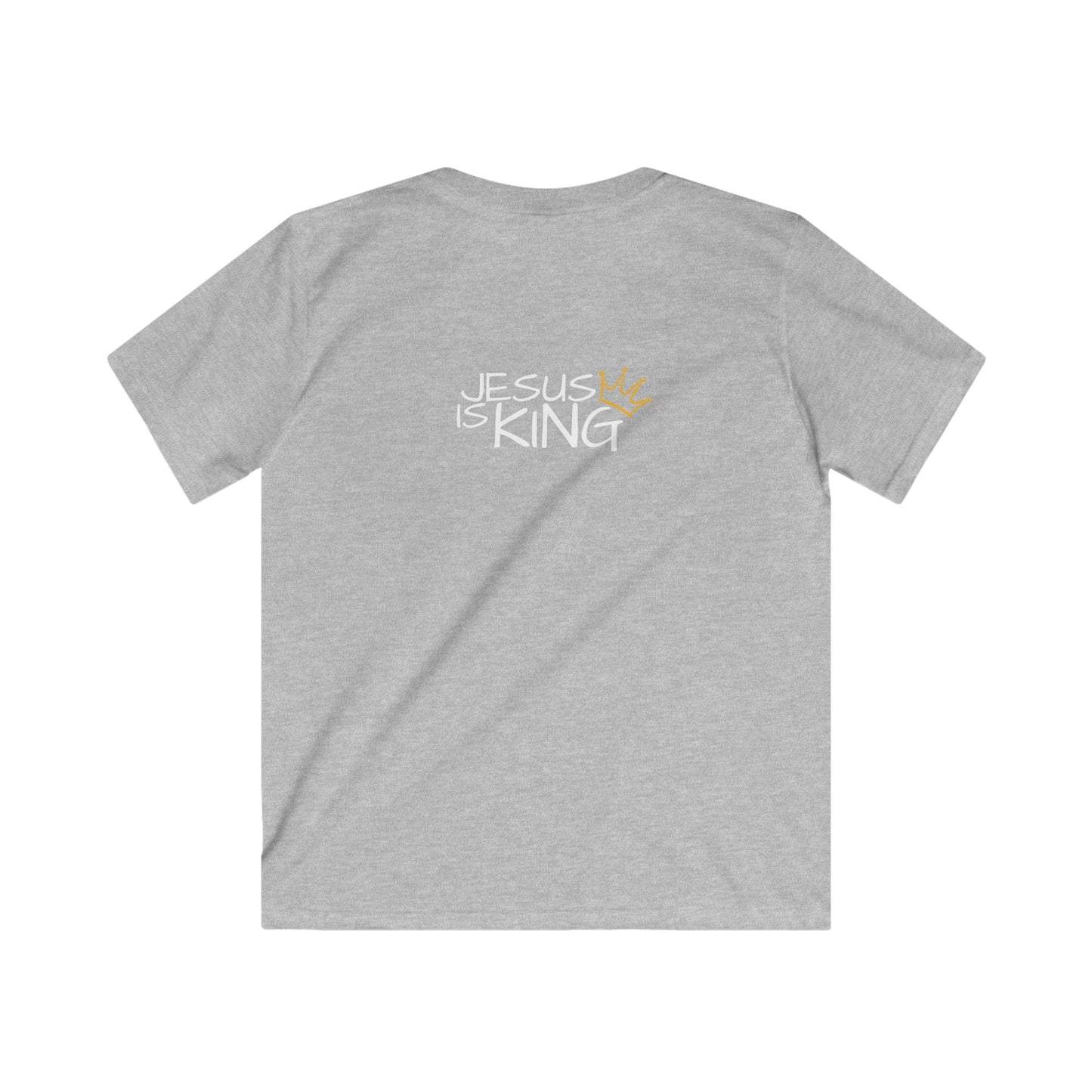 FIT FOR CHRIST Jesus is King Crown Kids Softstyle Tee