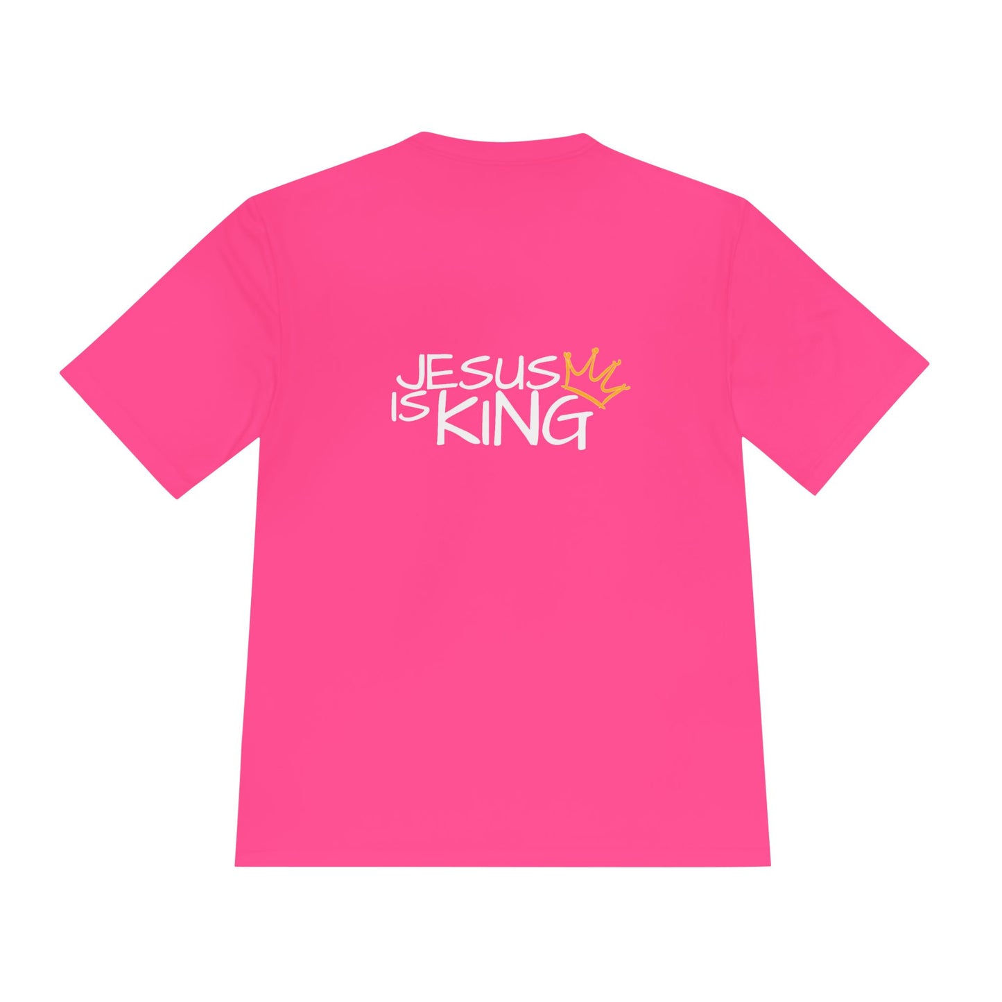 Jesus is King with a crown Unisex Moisture Wicking Tee