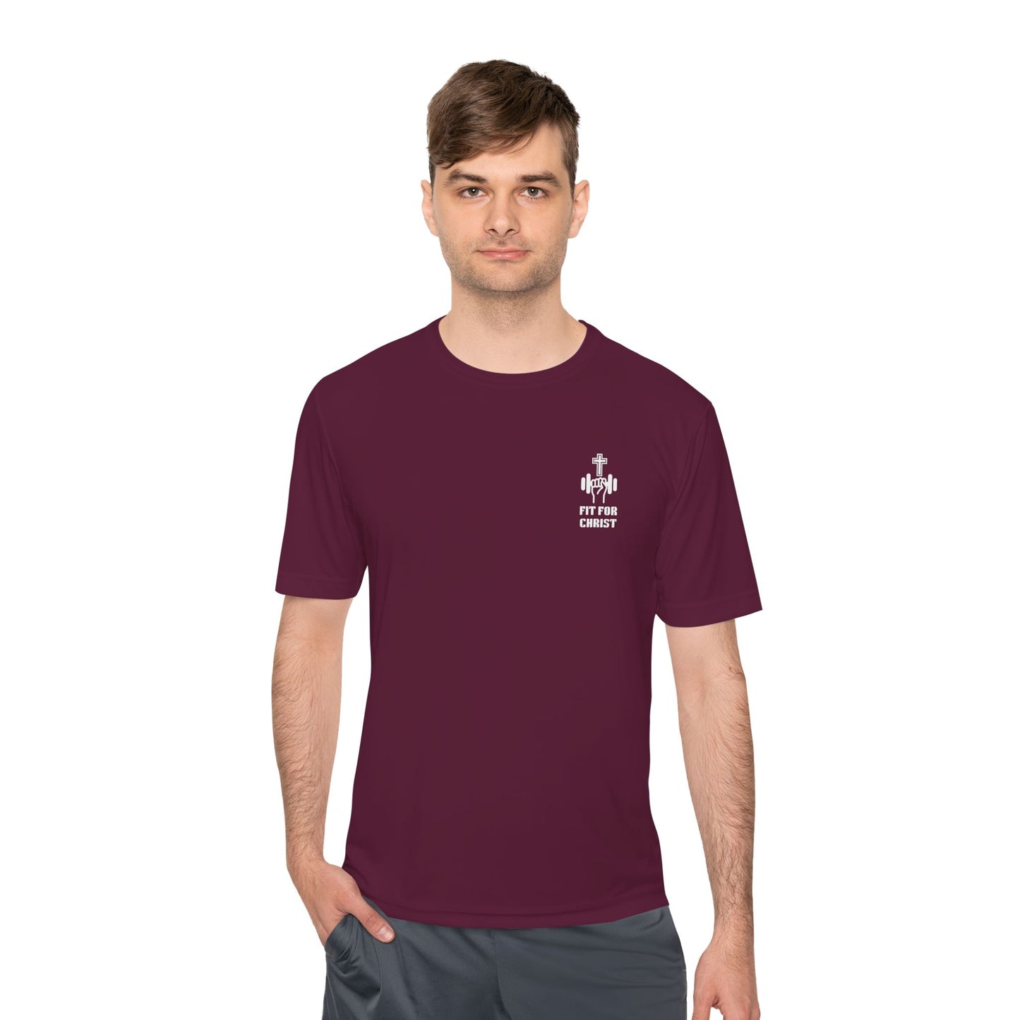 Jesus is King with a crown Unisex Moisture Wicking Tee
