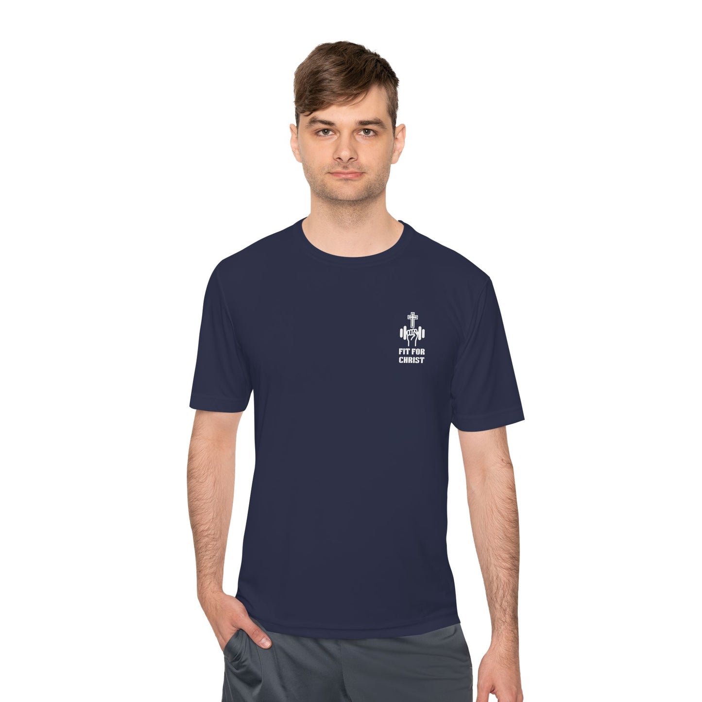 Jesus is King with a crown Unisex Moisture Wicking Tee