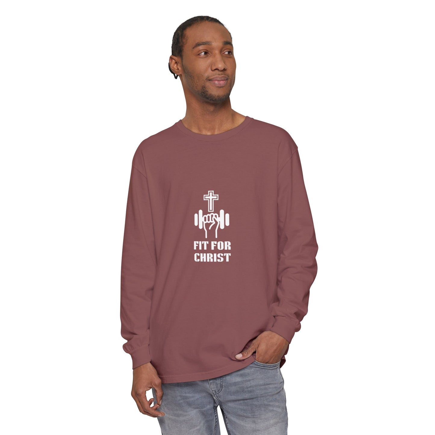 FIT FOR CHRIST Unisex Garment-dyed Long Sleeve T-Shirt