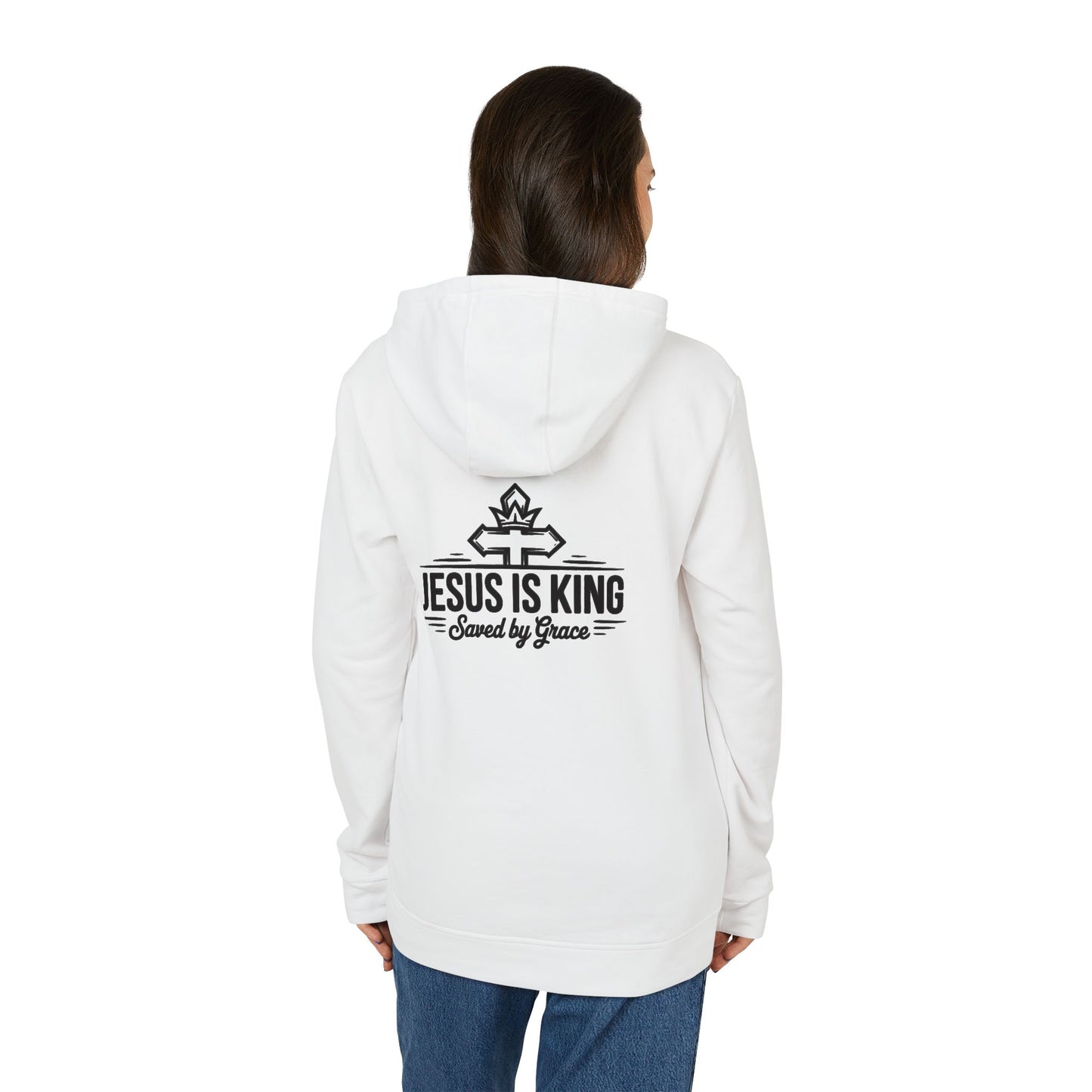 Saved by Grace Unisex Fleece Hoodie - Cozy Streetwear, Faith-Based Apparel, Religious Gifts, Casual Style, Trendy Hoodie