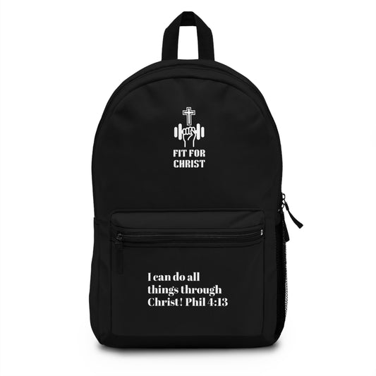 FIT FOR CHRIST Black Backpack