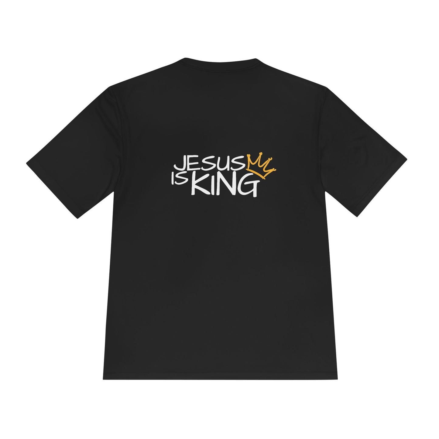 Jesus is King with a crown Unisex Moisture Wicking Tee