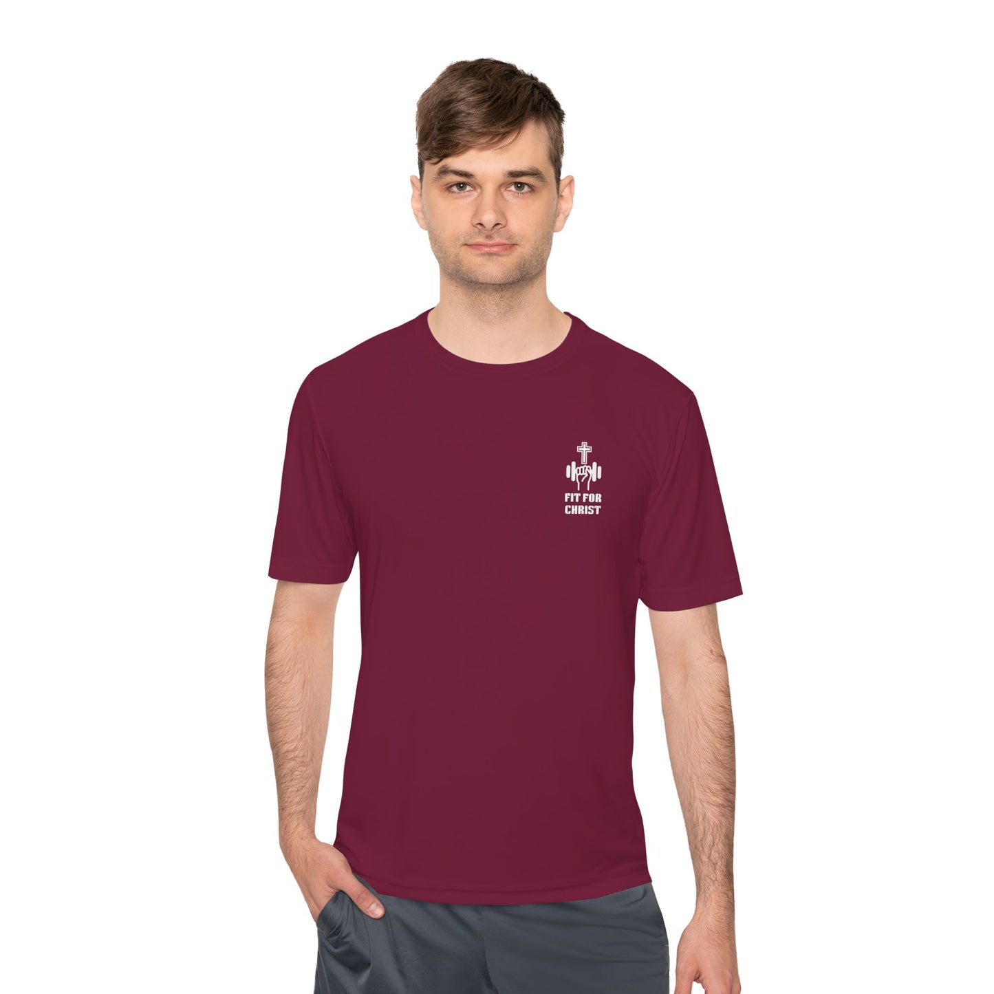 Jesus is King with a crown Unisex Moisture Wicking Tee
