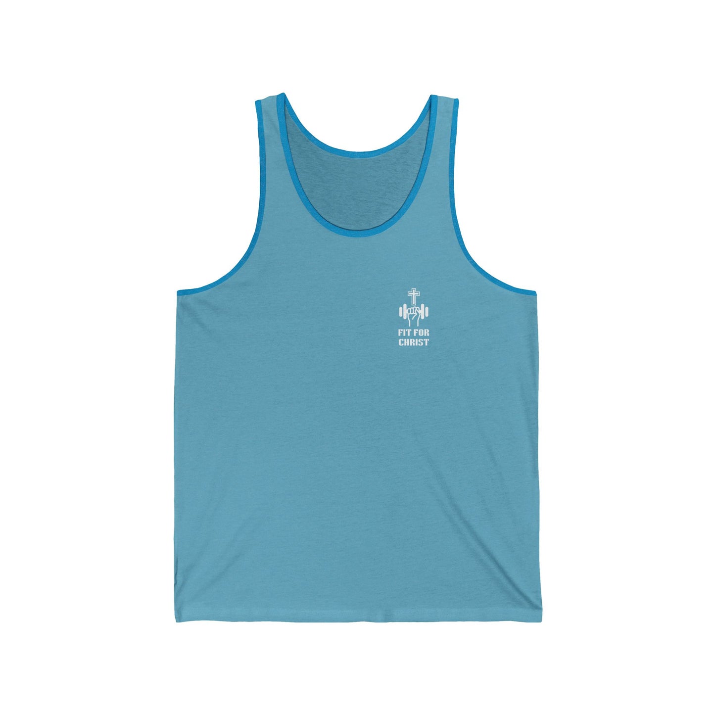 Unisex Jersey Tank Top - Fit for Christ Workout Shirt, Gym Wear, Faith-Based Apparel, Christian Fitness Gear, Inspirational Gift