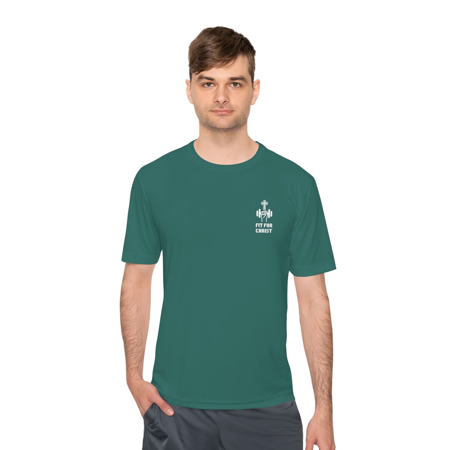 Jesus is King with a crown Unisex Moisture Wicking Tee