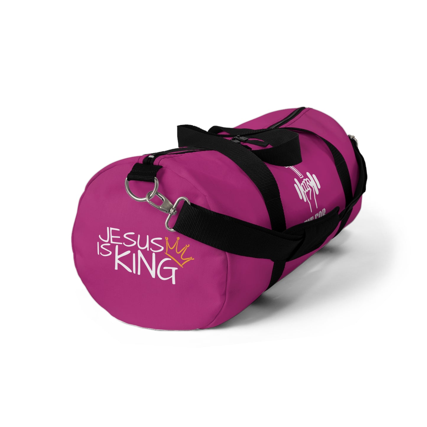 Pink Fit for Christ Fitness Duffel Bag - Fit for Christ, Gym Bag, Workout Tote, Faith-Based Travel Bag, Christian Sport Equipment