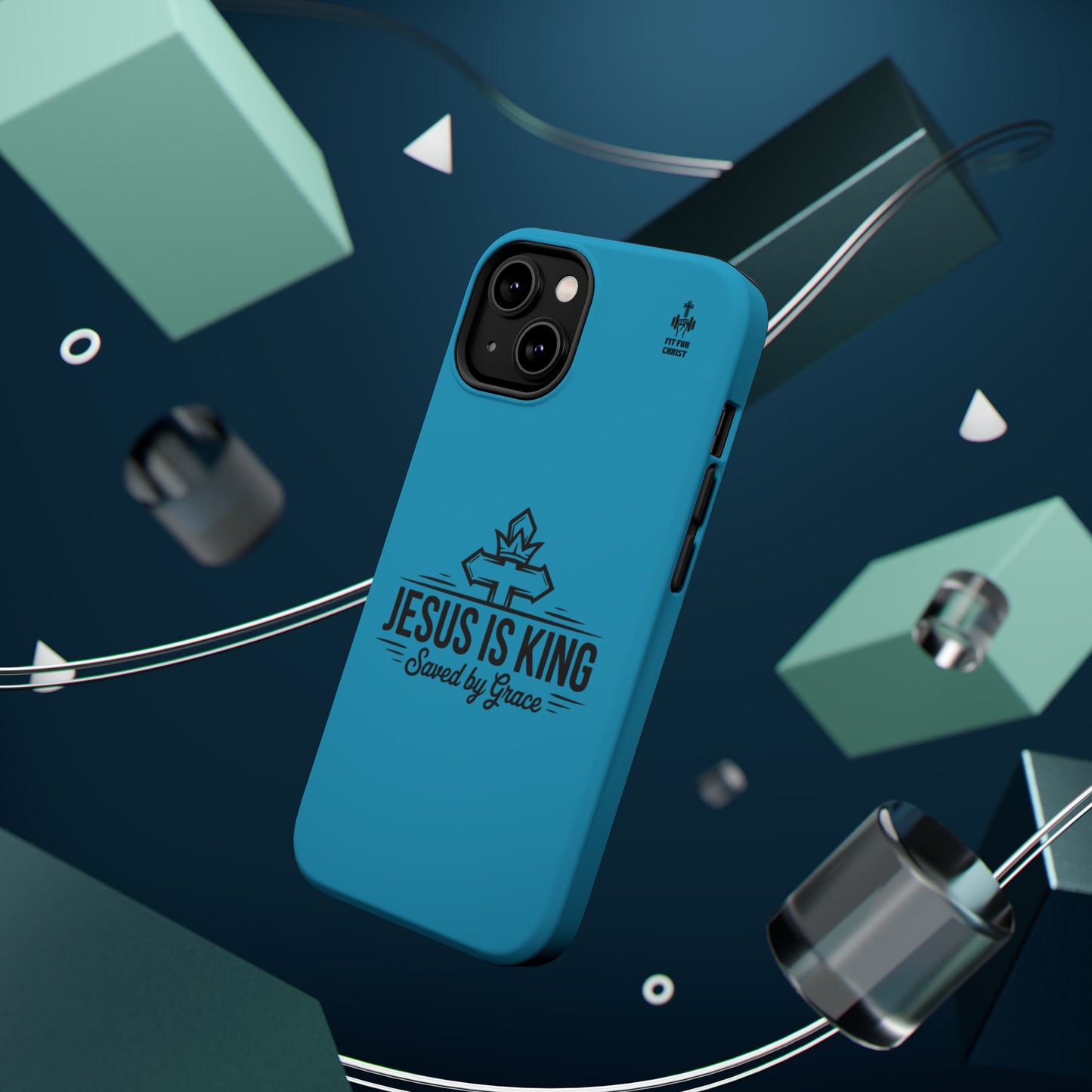 Magnetic Tough Phone Case: Jesus is King, Christian Cell Phone Cover, Gift for Believers, Durable Case for Daily Use, Faith Accessories