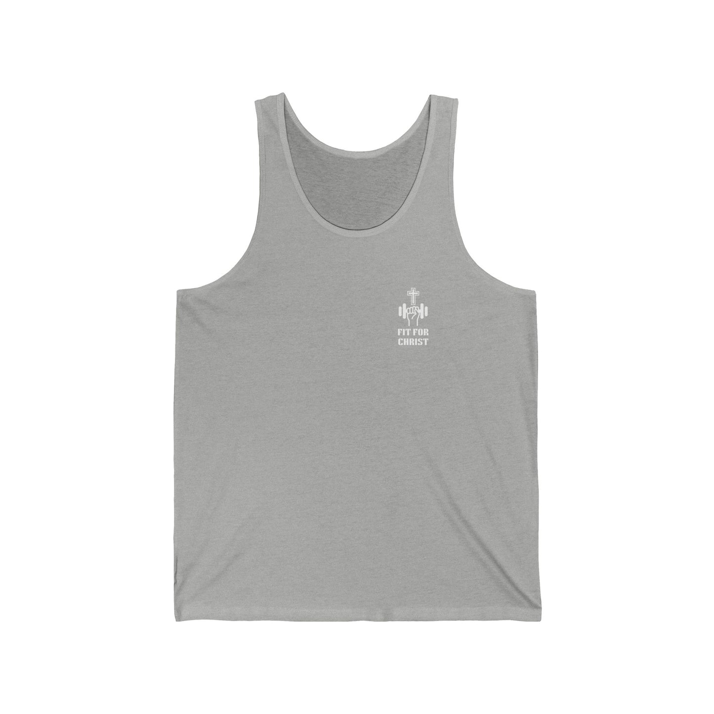 Unisex Jersey Tank Top - Fit for Christ Workout Shirt, Gym Wear, Faith-Based Apparel, Christian Fitness Gear, Inspirational Gift