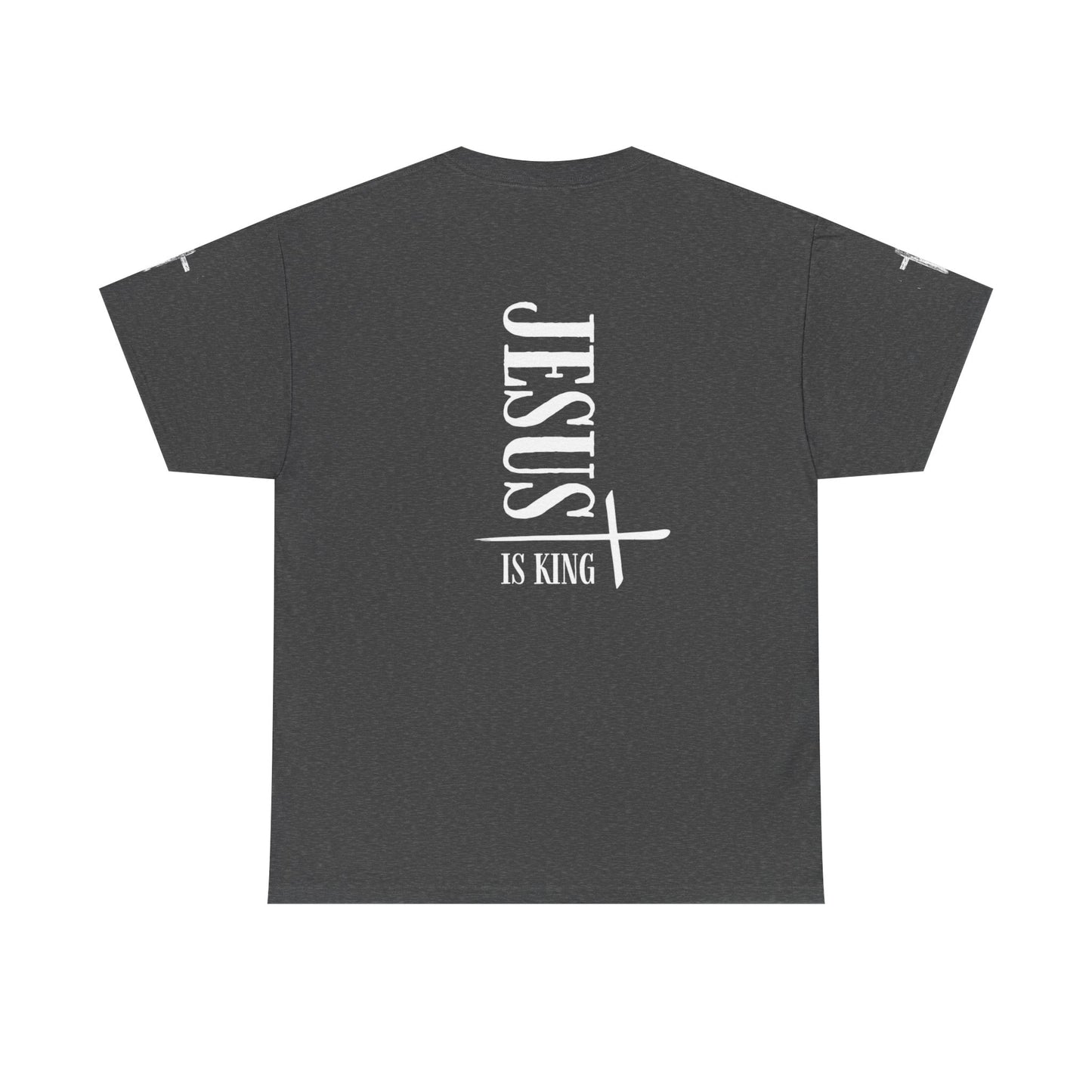 Jesus is King Casual Graphic Tee, Unisex Heavy Cotton Tee for Everyday Wear, Gifts for Him or Her, Birthday Celebration, Summer Vibes, Trending Apparel
