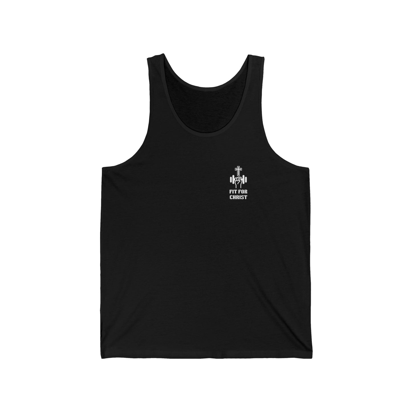 Unisex Jersey Tank Top - Fit for Christ Workout Shirt, Gym Wear, Faith-Based Apparel, Christian Fitness Gear, Inspirational Gift