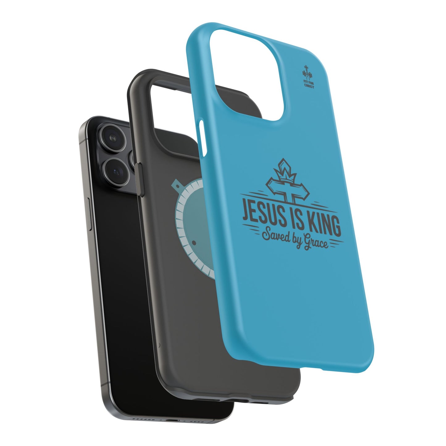 Magnetic Tough Phone Case: Jesus is King, Christian Cell Phone Cover, Gift for Believers, Durable Case for Daily Use, Faith Accessories