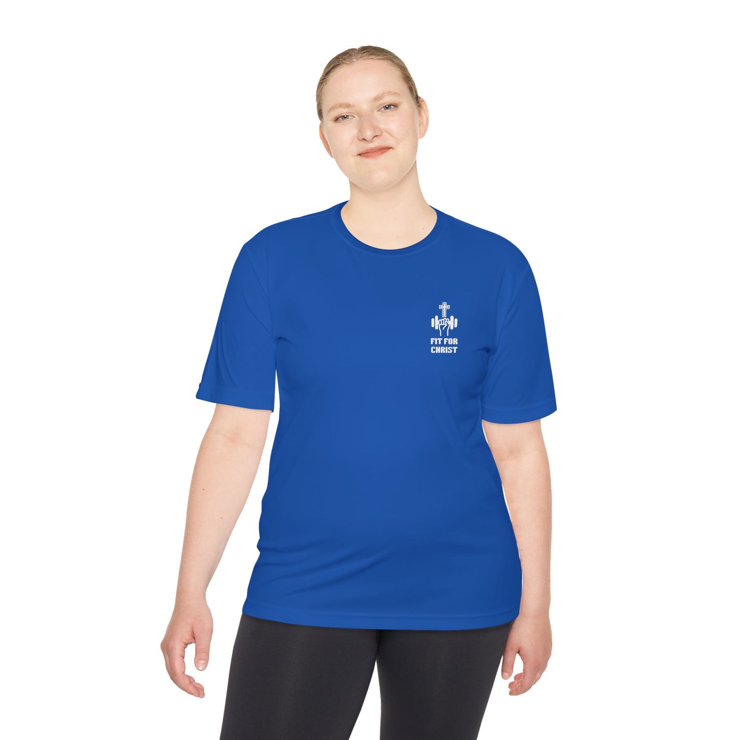 Jesus is King with a crown Unisex Moisture Wicking Tee