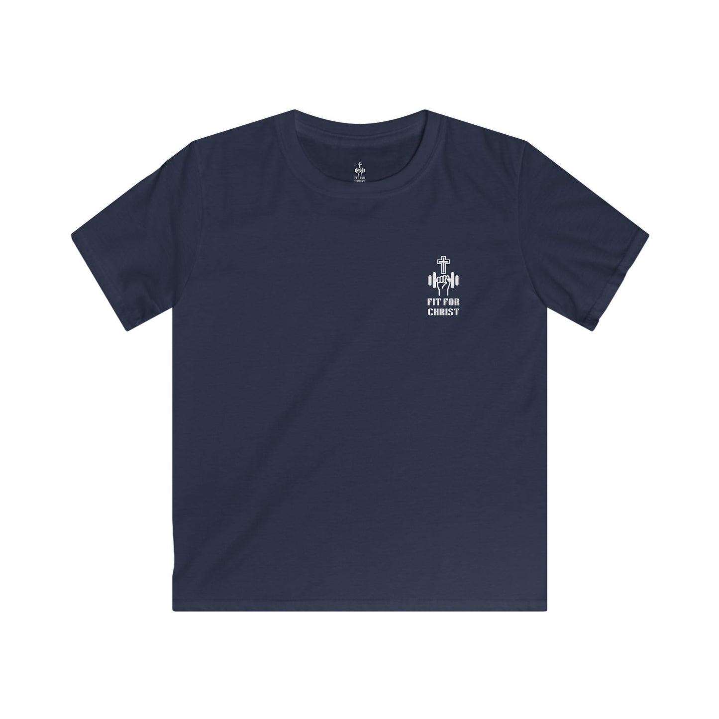 FIT FOR CHRIST Jesus is King Crown Kids Softstyle Tee