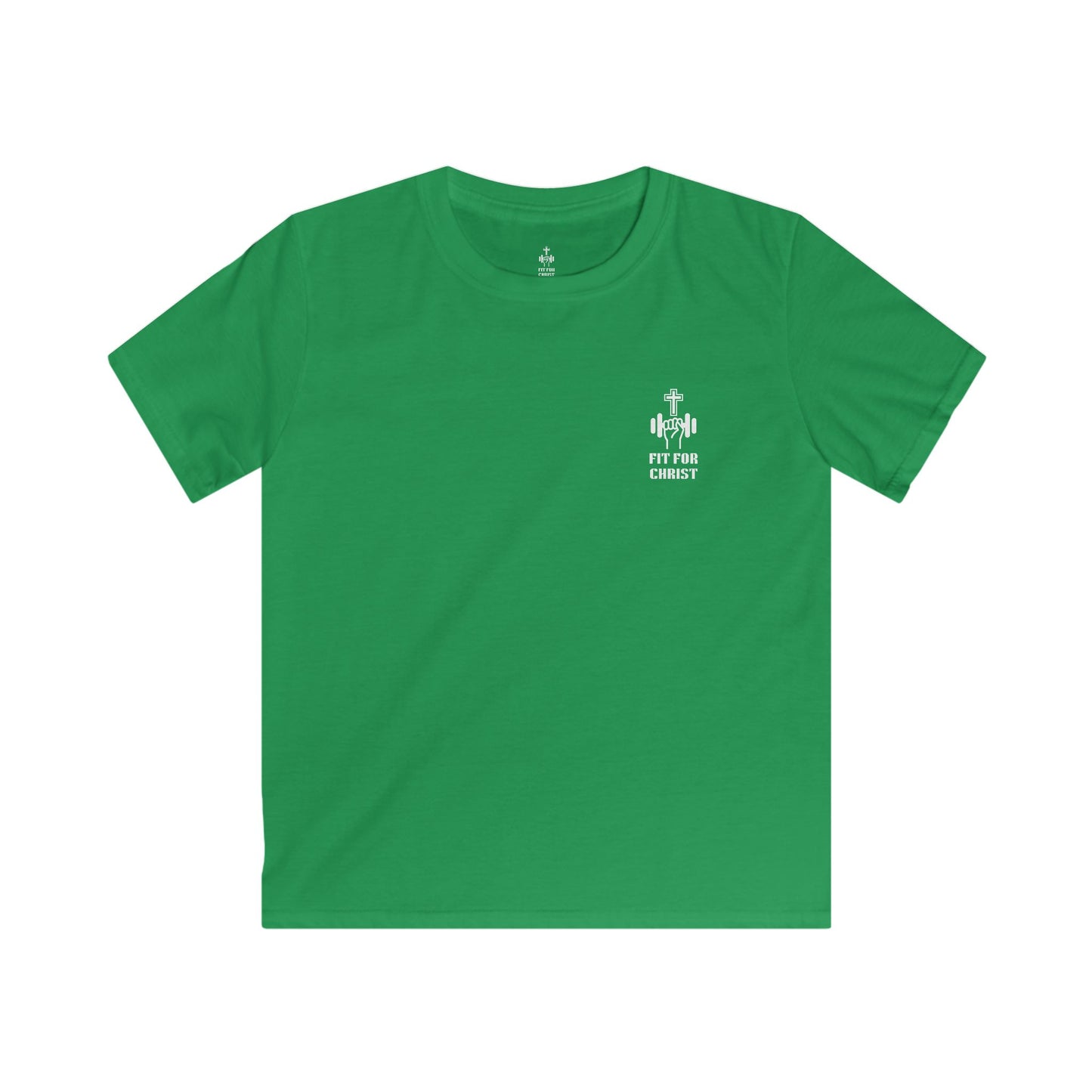 FIT FOR CHRIST Jesus is King Crown Kids Softstyle Tee
