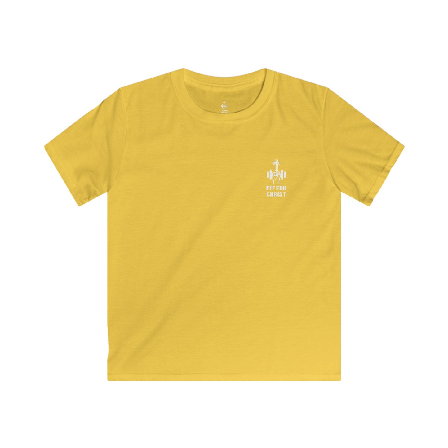 FIT FOR CHRIST Jesus is King Crown Kids Softstyle Tee
