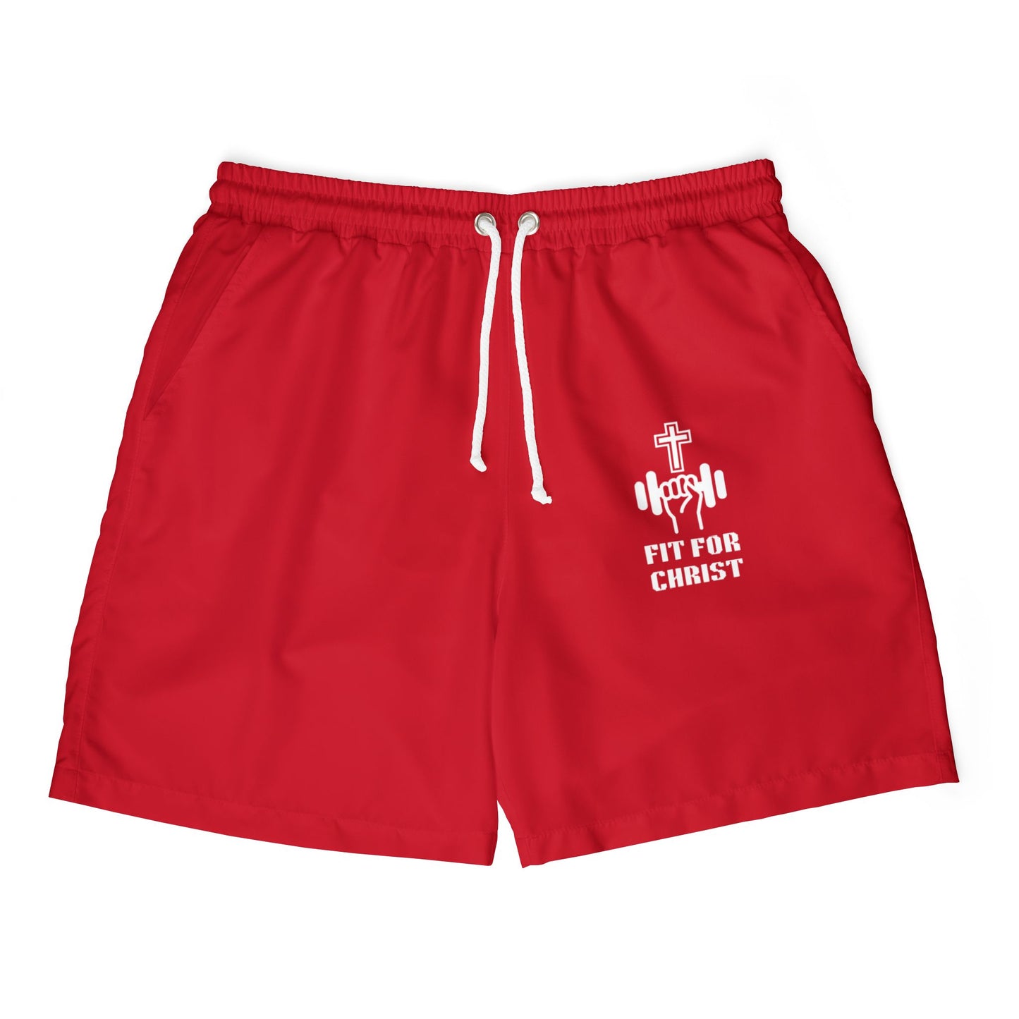 Fit for Christ Unisex Swim Shorts, Summer Pool wear, Beach Essentials, Fitness Gear, Christian Swimwear