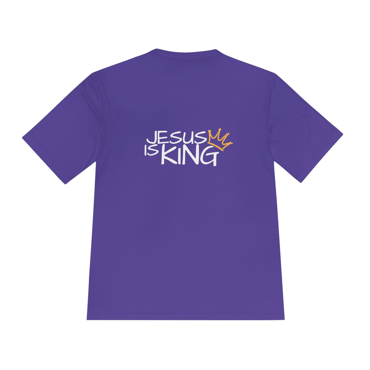 Jesus is King with a crown Unisex Moisture Wicking Tee