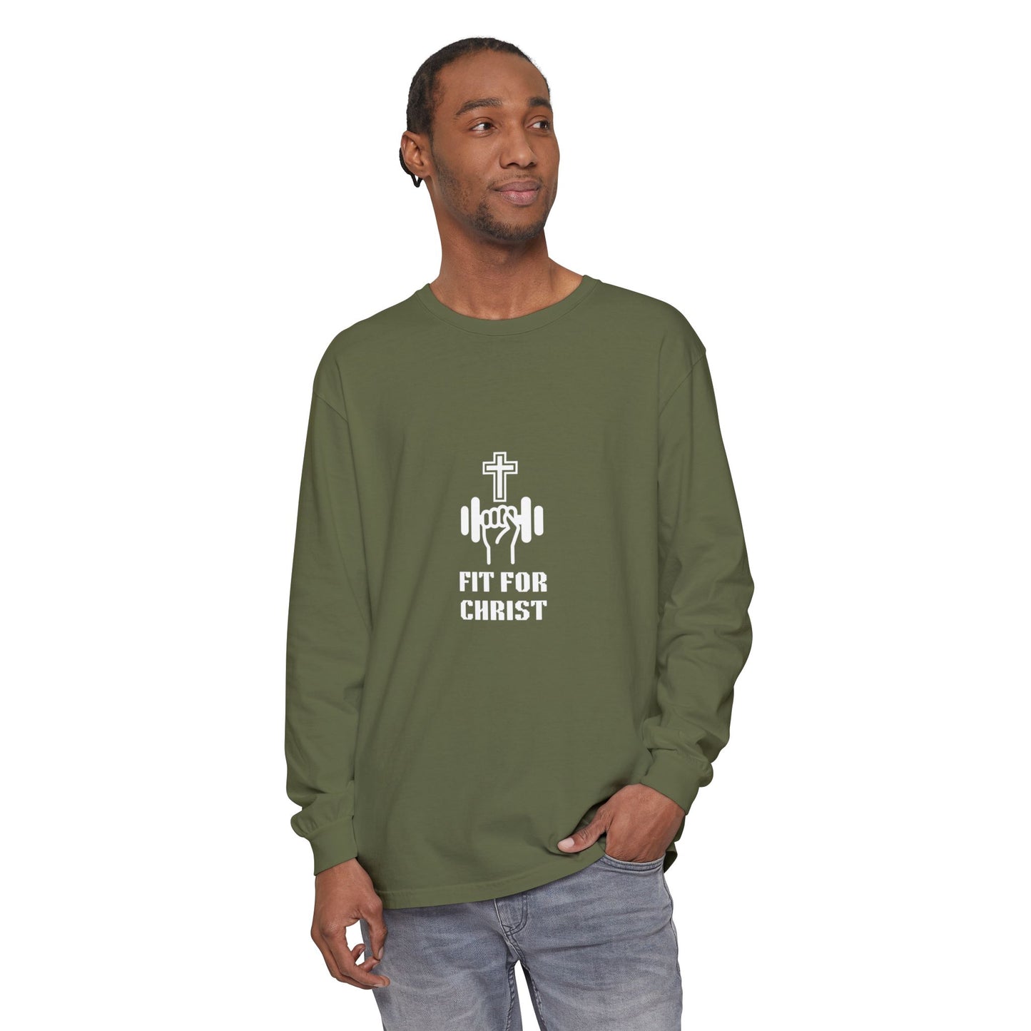 FIT FOR CHRIST Unisex Garment-dyed Long Sleeve T-Shirt