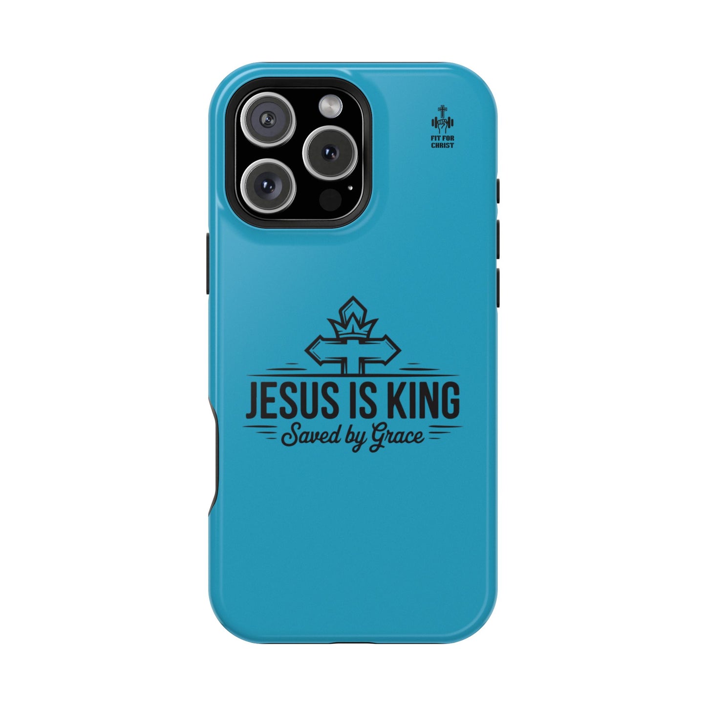 Magnetic Tough Phone Case: Jesus is King, Christian Cell Phone Cover, Gift for Believers, Durable Case for Daily Use, Faith Accessories