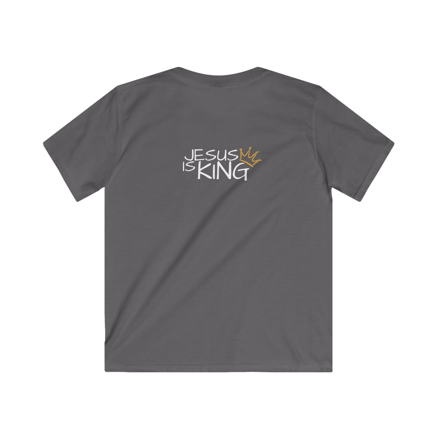 FIT FOR CHRIST Jesus is King Crown Kids Softstyle Tee