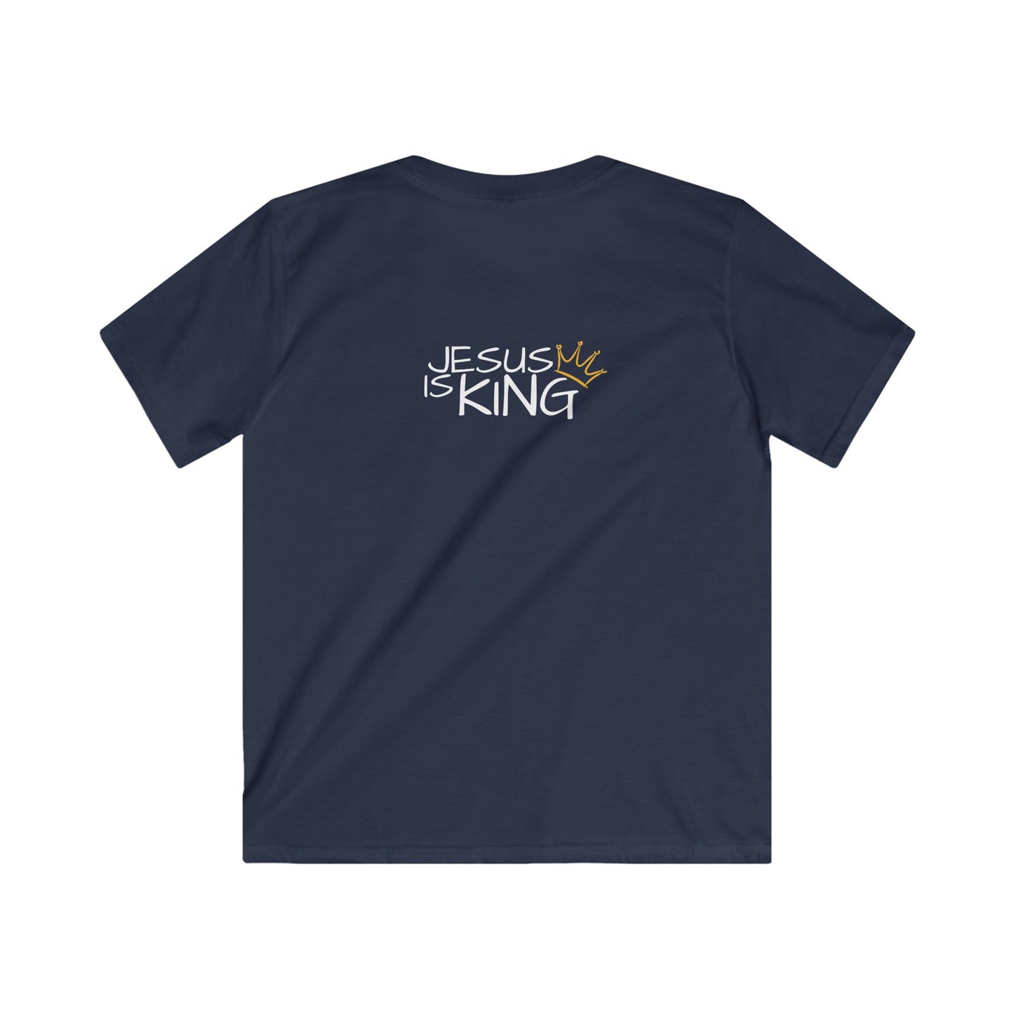FIT FOR CHRIST Jesus is King Crown Kids Softstyle Tee