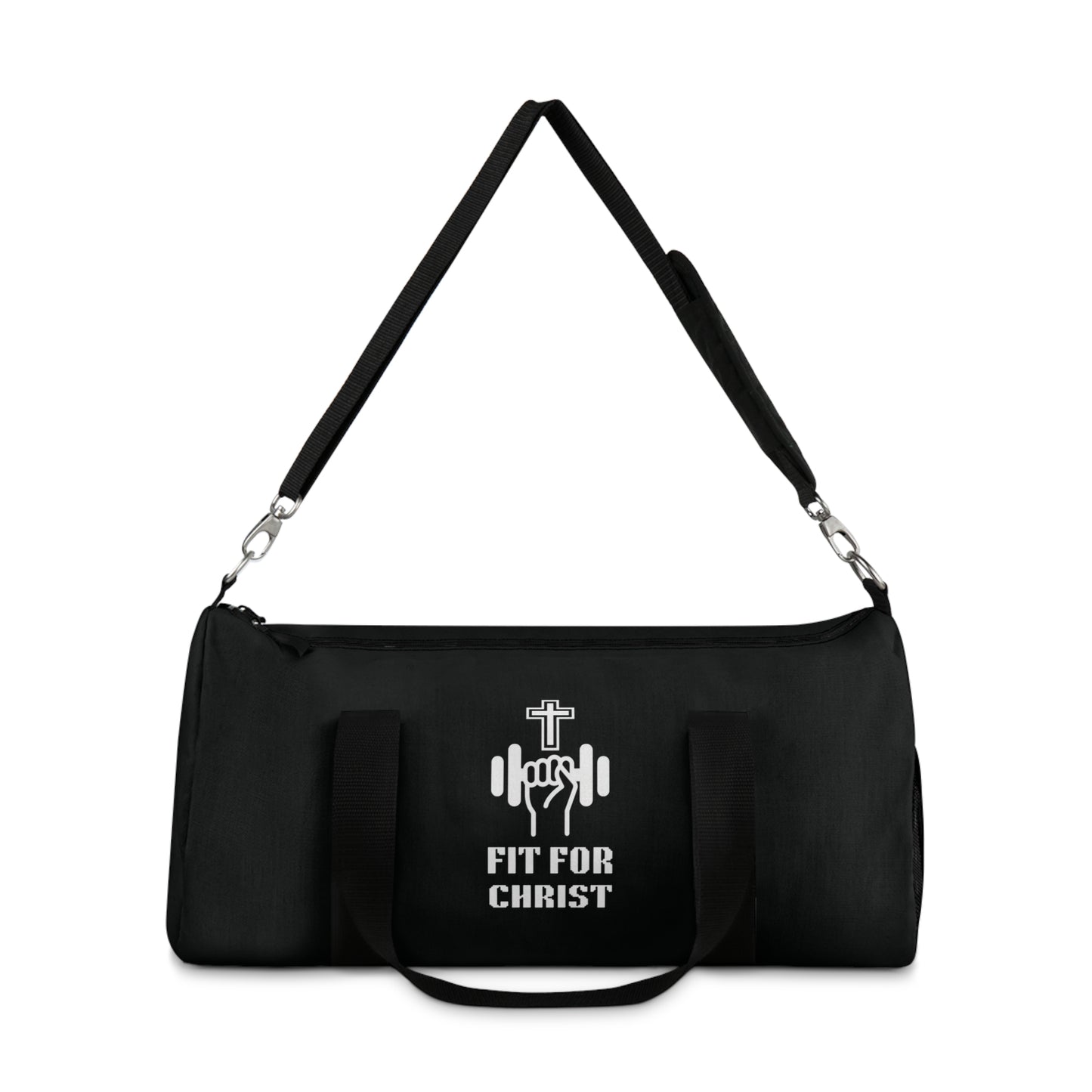 Black Fit for Christ Duffel Bag for Gym & Fitness, Perfect for Workouts, Faith-Based Gifts, Christian Sports Bag, Travel Companion