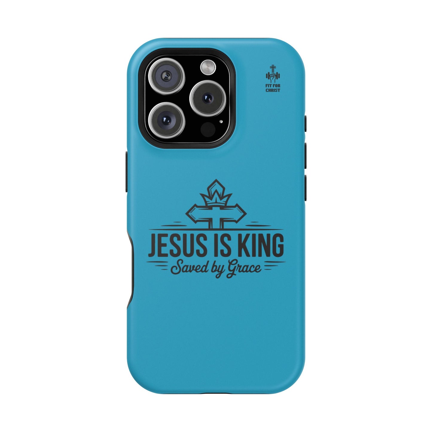 Magnetic Tough Phone Case: Jesus is King, Christian Cell Phone Cover, Gift for Believers, Durable Case for Daily Use, Faith Accessories