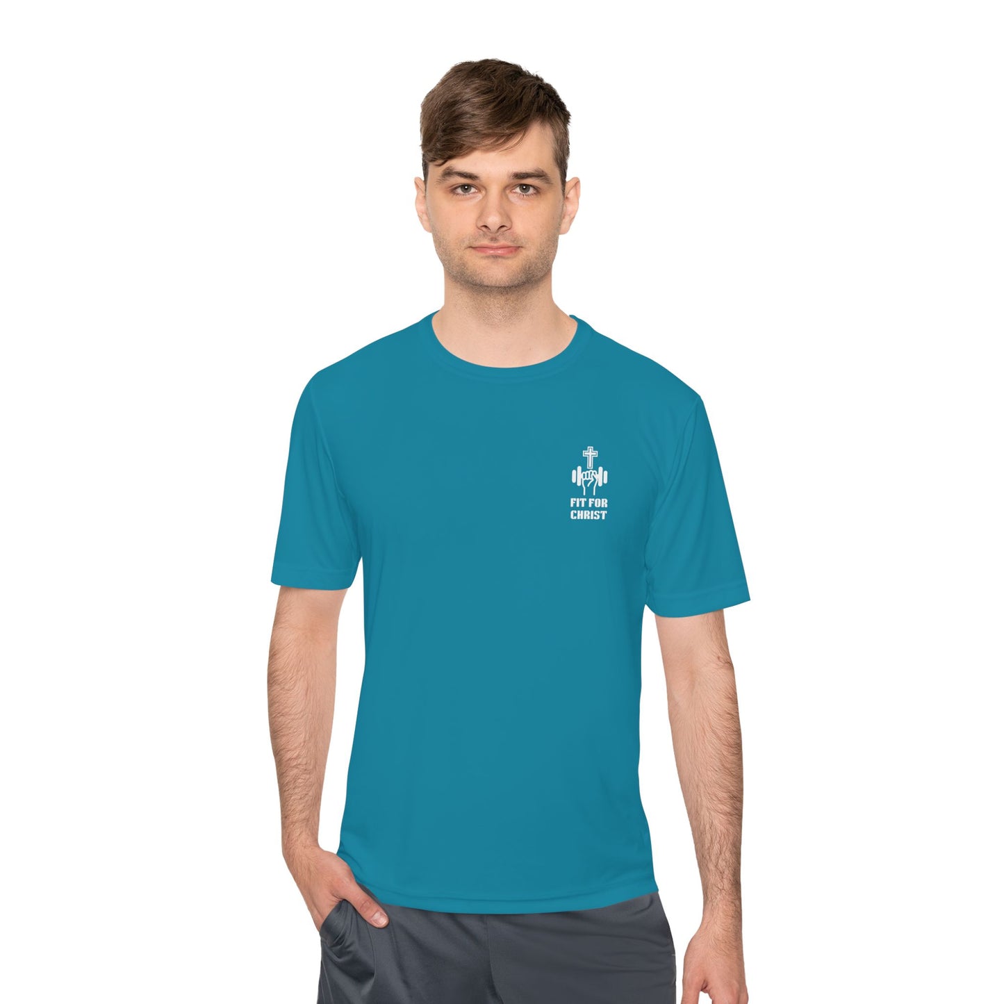 Jesus is King with a crown Unisex Moisture Wicking Tee