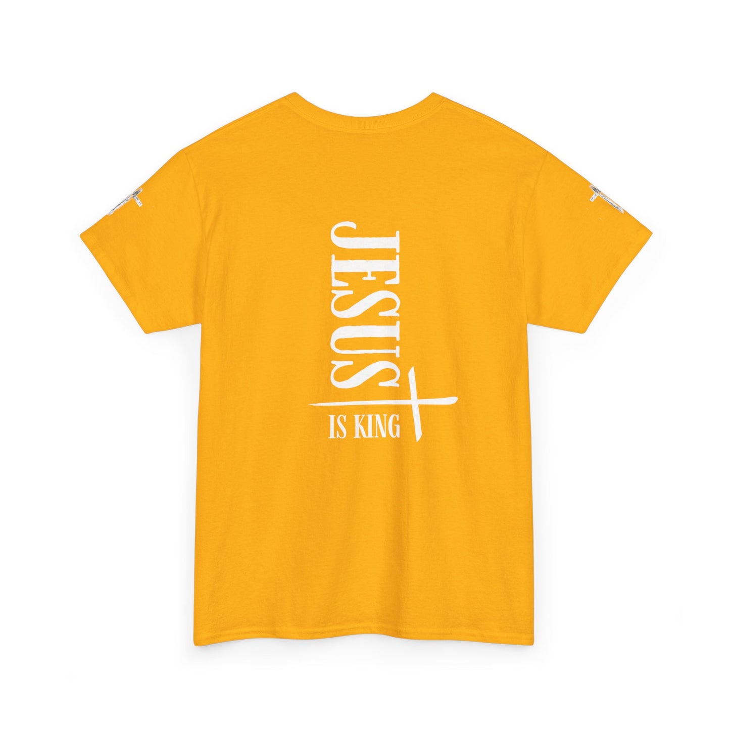 Jesus is King Casual Graphic Tee, Unisex Heavy Cotton Tee for Everyday Wear, Gifts for Him or Her, Birthday Celebration, Summer Vibes, Trending Apparel