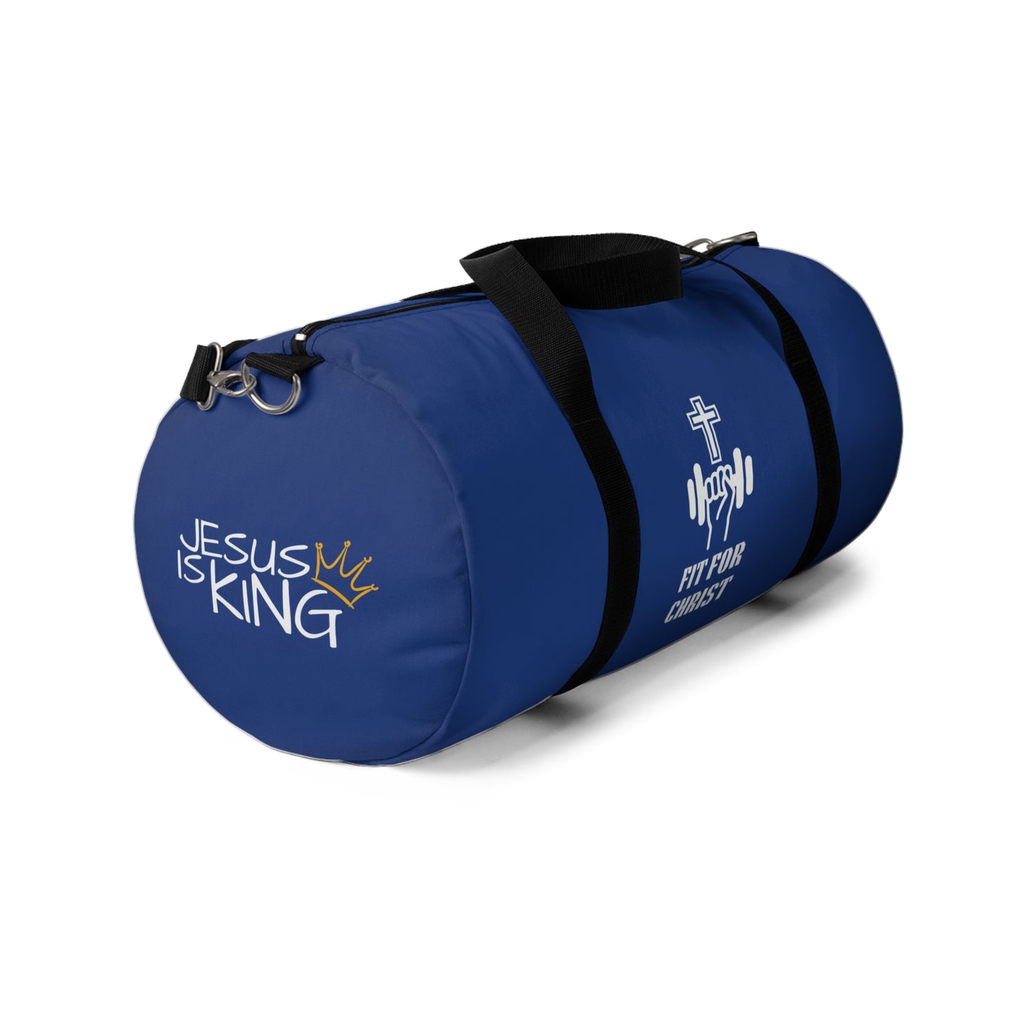 Blue Fit for Christ Fitness Duffel Bag | Gym Bag for Workout, Travel, Sports, Prayer, Faith