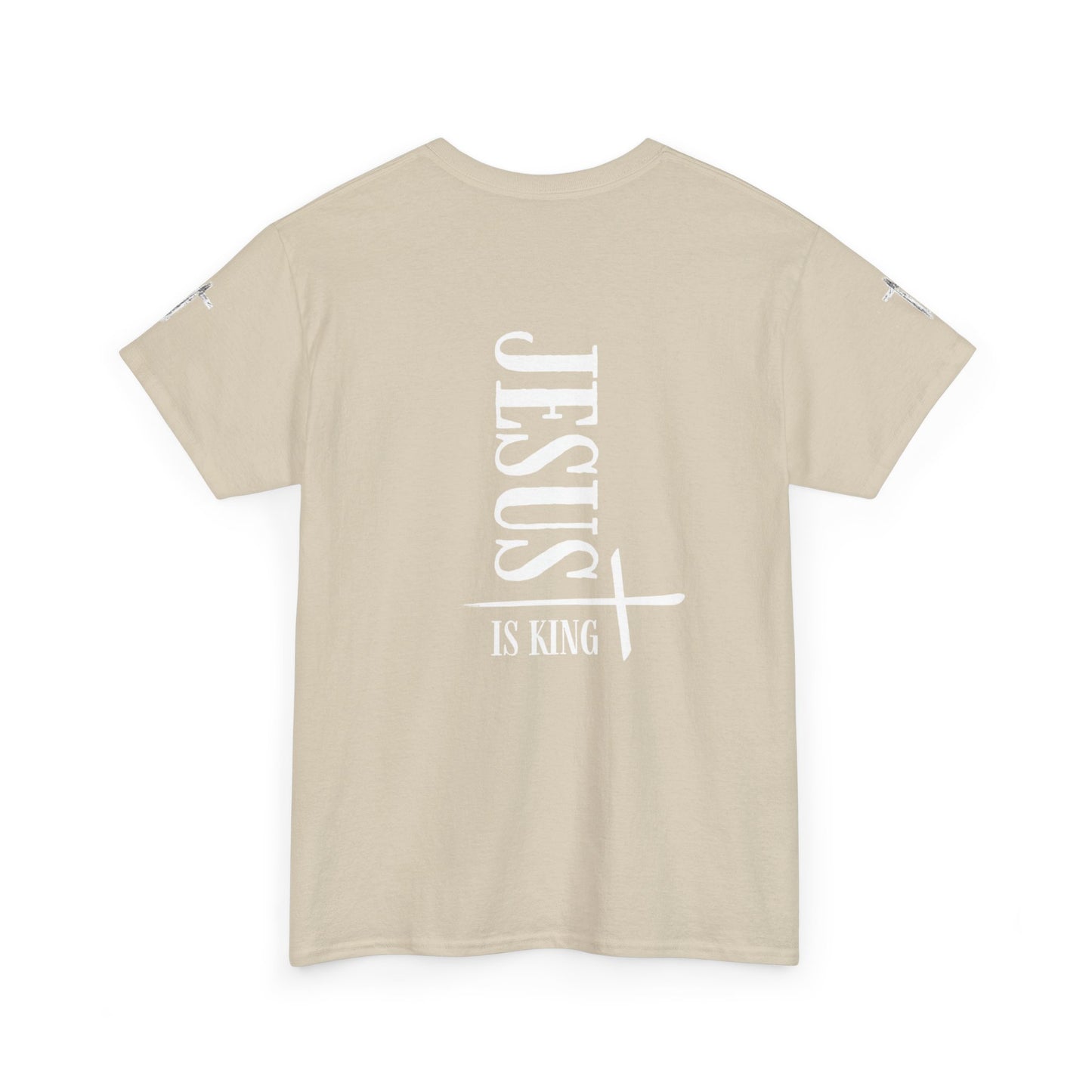 Jesus is King Casual Graphic Tee, Unisex Heavy Cotton Tee for Everyday Wear, Gifts for Him or Her, Birthday Celebration, Summer Vibes, Trending Apparel