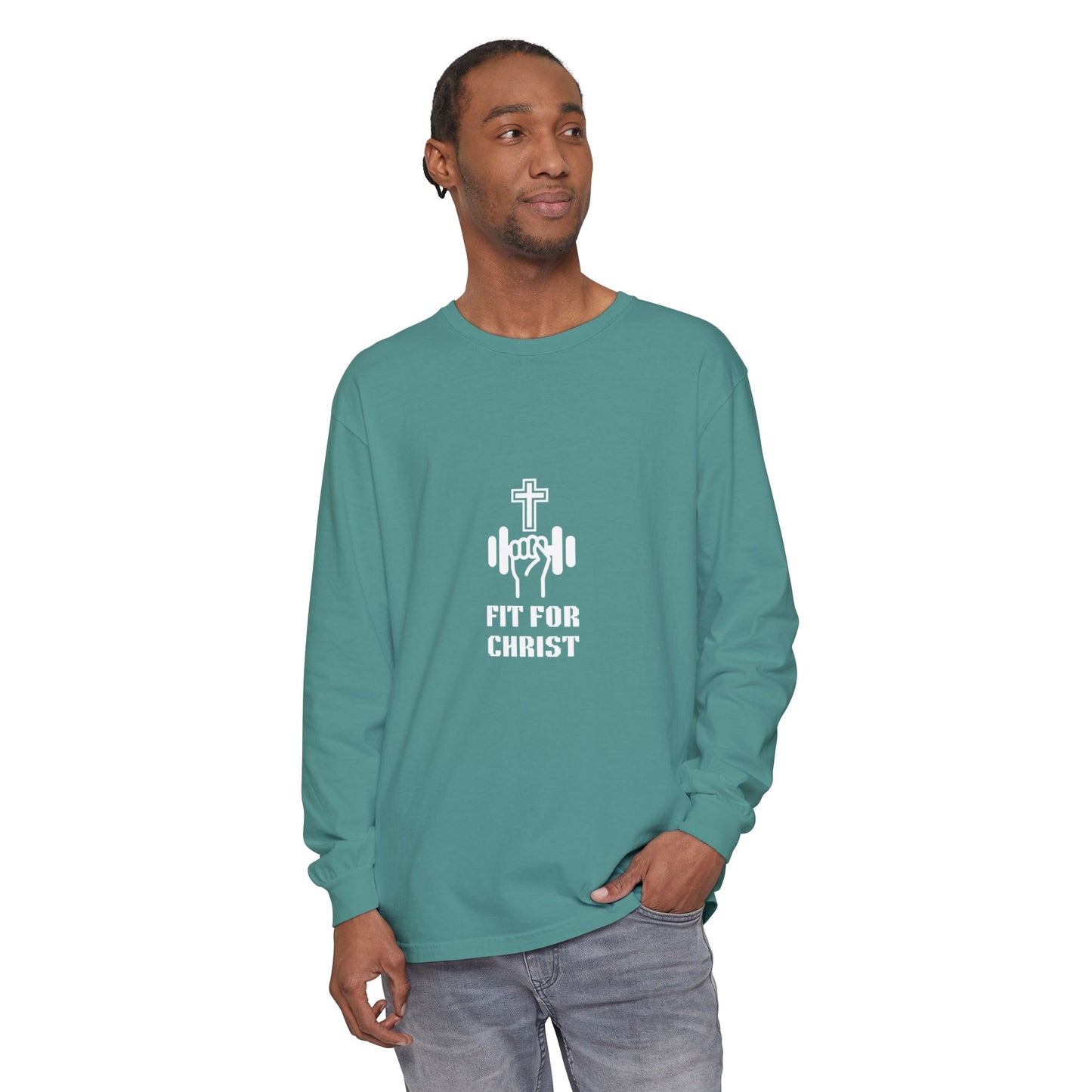 FIT FOR CHRIST Unisex Garment-dyed Long Sleeve T-Shirt