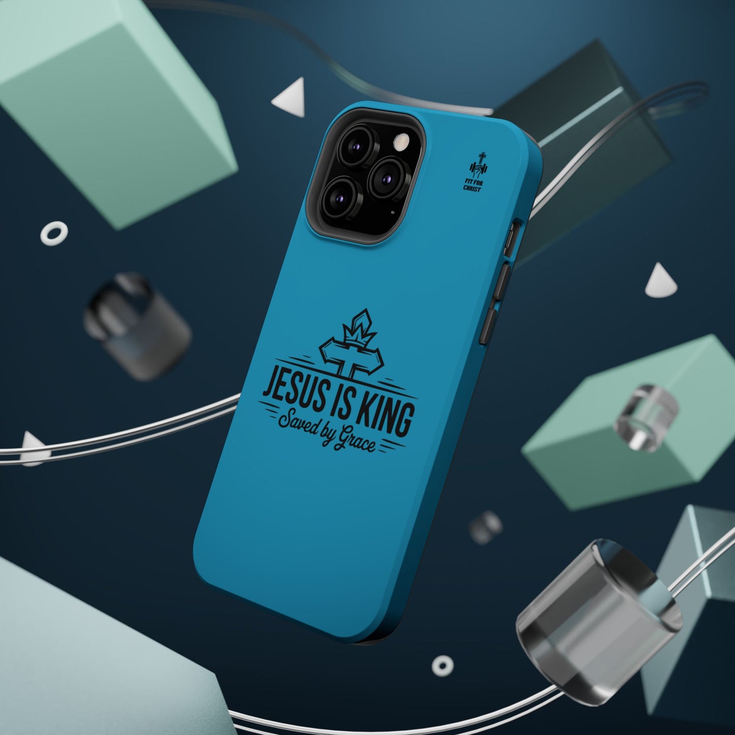 Magnetic Tough Phone Case: Jesus is King, Christian Cell Phone Cover, Gift for Believers, Durable Case for Daily Use, Faith Accessories