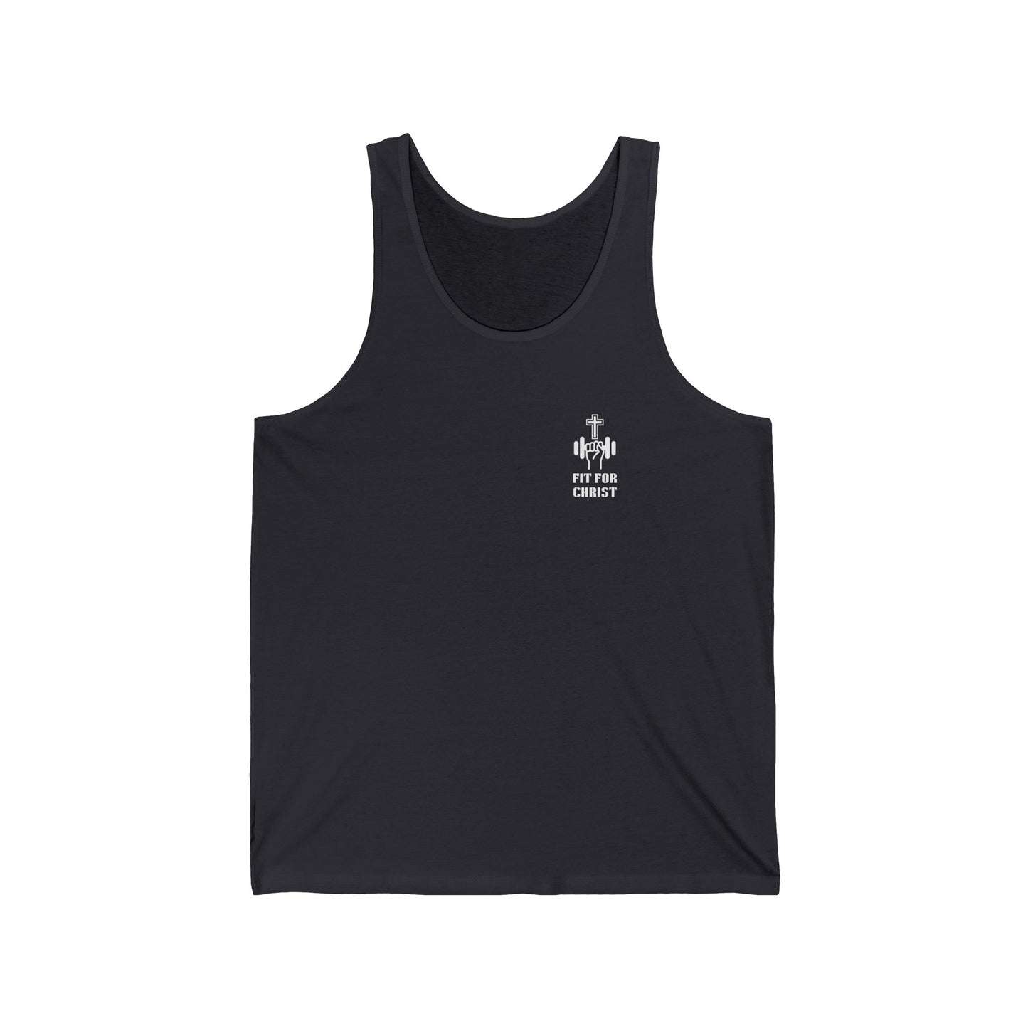 Unisex Jersey Tank Top - Fit for Christ Workout Shirt, Gym Wear, Faith-Based Apparel, Christian Fitness Gear, Inspirational Gift