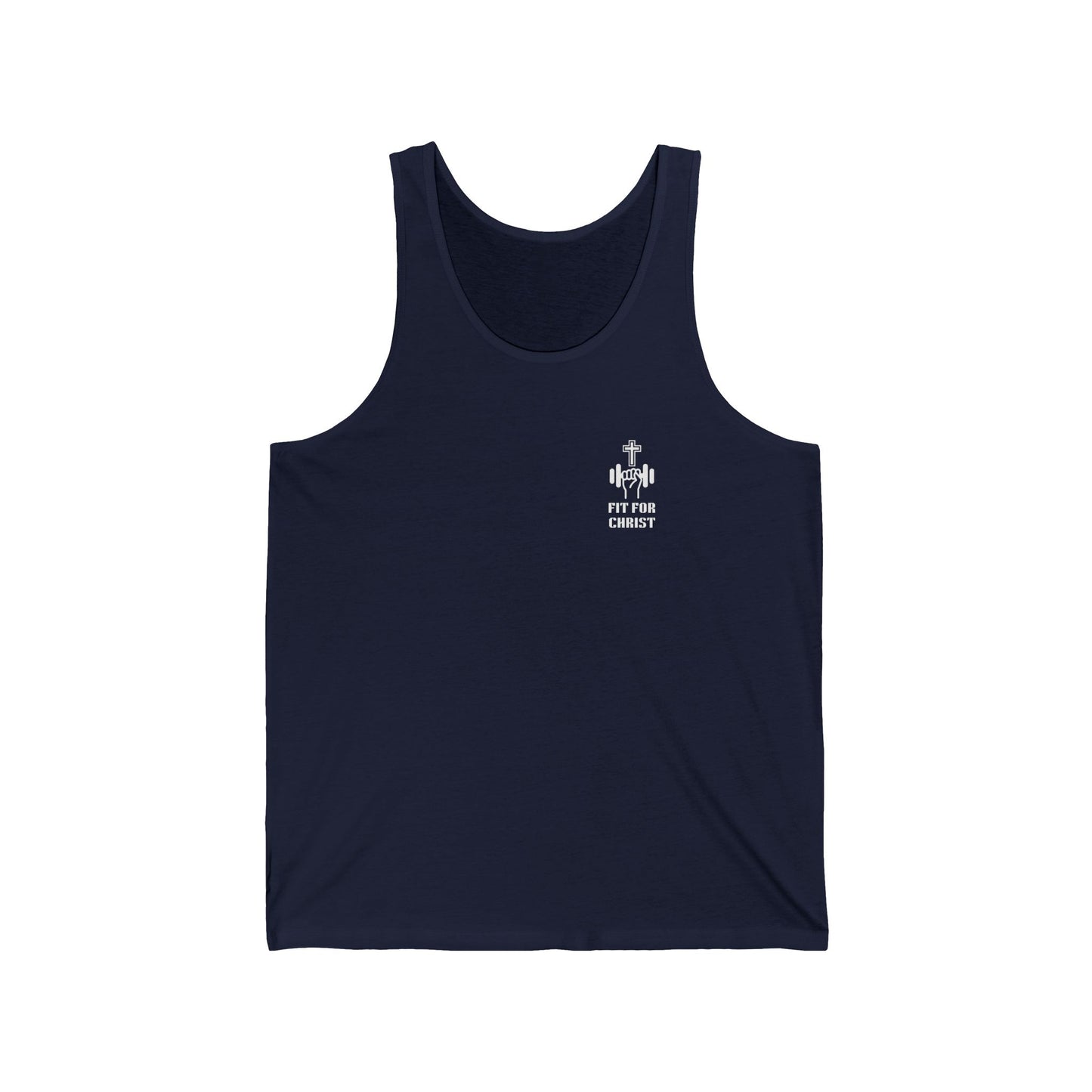 Unisex Jersey Tank Top - Fit for Christ Workout Shirt, Gym Wear, Faith-Based Apparel, Christian Fitness Gear, Inspirational Gift