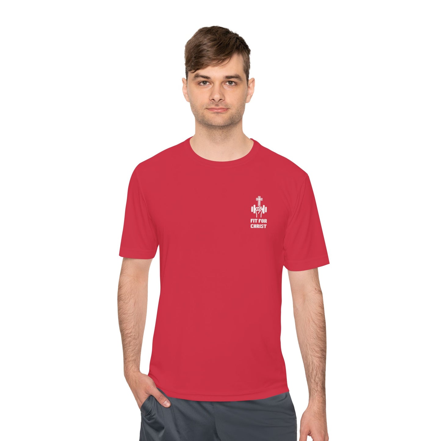 Jesus is King with a crown Unisex Moisture Wicking Tee